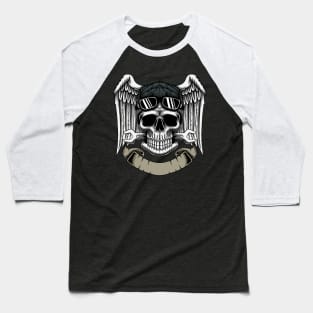 Mechanic Skull Baseball T-Shirt